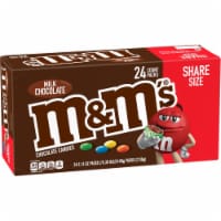 M&M'S Milk Chocolate Candy Share Size Bulk Pack Individually Wrapped Perspective: Main