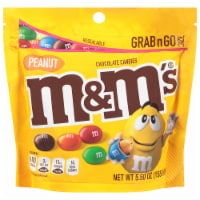 M&M's® Milk Chocolate Peanut Grab N Go Size Candy Bag Perspective: Main