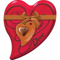 Dove Chocolate Valentine's Peanut Butter Milk Chocolate Truffles Heart Gift Box Tin Perspective: Main