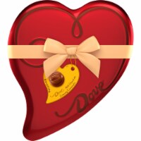 Dove® Milk Chocolate Creamy Caramels Valentine Heart Candy Tin Perspective: Main