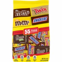 M&M'S & Snickers & Twix Fun Size Variety Pack Chocolate Candy Bars Assortment Bag Perspective: Main