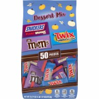 M&M'S Fudge Brownie & Snickers Peanut Brownie & Twix Cookies & Creme Bulk Halloween Candy Perspective: Main