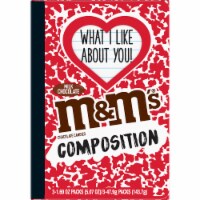M&M's Valentine's Day Composition Book Boxed Milk Chocolate Candies Perspective: Main