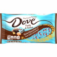 Dove Promises Dark Chocolate & Sea Salt Caramel Frosty & Festive Christmas Candy Perspective: Main