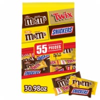 M&M'S Snickers & Twix Fun Size Milk Chocolate Candy Bars Assortment Variety Pack