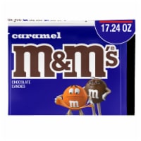 M&M'S Caramel Milk Chocolate Candy, Family Size Bag Perspective: Main