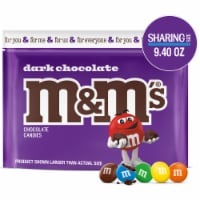 M&M'S Dark Chocolate Candy Sharing Size Resealable Candy Bag