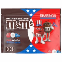M&M'S Milk Chocolate Red White & Blue Summer Candy Sharing Size Bag Perspective: Main