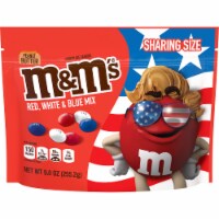 M&M'S Peanut Butter Stand Up Pouch Red White and Blue
