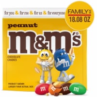 M&M'S Peanut Milk Chocolate Candy Family Size Resealable Bulk Bag