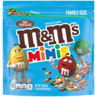 M&M'S Minis Milk Chocolate Summer Candy Family Size Bag Perspective: Main