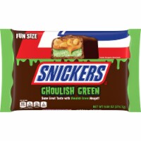 Snickers® Chocolate Goulish Green Fun Size Halloween Candy Bag Perspective: Main