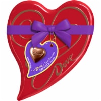 Dove Assorted Valentine's Day Dark Chocolate Truffle Candy Heart Tin Perspective: Main