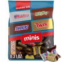 Snickers Twix Milky Way & 3 Musketeers Minis Chocolate Candy Bars Variety Pack Bag Perspective: Main