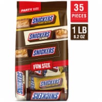 Snickers Milk Chocolate Fun Size Chocolate Candy Bars Variety Mix Party Size Bulk Bag Perspective: Main