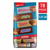 Snickers Twix Milky Way & 3 Musketeers Minis Milk Chocolate Bars Party Size Bulk Bag Perspective: Main