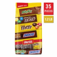 M&M'S Snickers & Milky Way Fun Size Chocolate Candy Variety Party Size Bag Perspective: Main