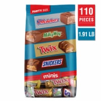 Snickers Twix Milky Way & 3 Musketeers Minis Chocolate Candy Bars Variety Jumbo Pack Bulk Bag Perspective: Main