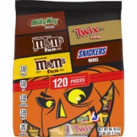 M&M'S Snickers Twix & Milky Way Milk Chocolate Halloween Candy Variety Pack Bag Perspective: Main