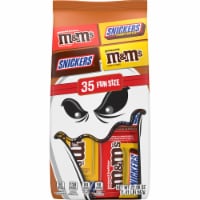 M&M'S & Snickers Fun Size Individually Wrapped Milk Chocolate Halloween Candy Variety Bulk Bag Perspective: Main
