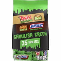 Snickers & Twix Ghoulish Green Chocolate Halloween Candy Bars Bulk Bag Perspective: Main