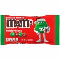 M&M'S Peanut Butter Milk Chocolate Red and Green Christmas Candy Bag Perspective: Main