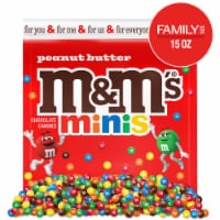 M&M'S Minis Peanut Butter Milk Chocolate Summer Candy Family Size Bag Perspective: Main