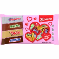 SNICKERS, TWIX, MILKY WAY & 3 MUSKETEERS Valentine's Day Chocolate Bars Variety Pack Bulk Bag Perspective: Main