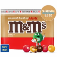 M&M’S Peanut Butter & Jelly Candy Sharing Size Bag Perspective: Main