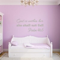 VWAQ God is Within Her She Shall Not Fall Wall Decal Psalm 46:5
