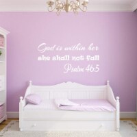 VWAQ God is Within Her She Shall Not Fall Wall Decal Psalm 46:5