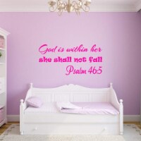 VWAQ God is Within Her She Shall Not Fall Wall Decal Psalm 46:5