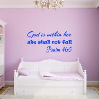 VWAQ God is Within Her She Shall Not Fall Wall Decal Psalm 46:5