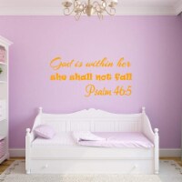 VWAQ God is Within Her She Shall Not Fall Wall Decal Psalm 46:5