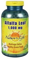 Nature's Life Alfalfa Leaf 1000 mg Tablets Perspective: front