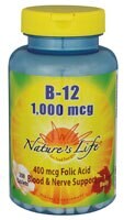 Nature's Life Vitamin B-12 Tablets 1000 mcg Perspective: front
