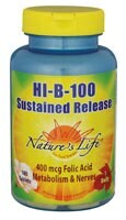 Nature's Life Hi-B-100 B-Complex Tablets 400 mcg Perspective: front