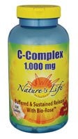 Nature's Life C-Complex Tablets 1000 mg Perspective: front