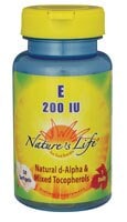 Nature's Life Vitamin E d-Alpha Tocopherols Softgels