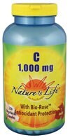 Nature's Life Vitamin C Capsules 1000 mg Perspective: front