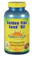 Nature's Life Golden Flax Seed Oil™ Softgels Perspective: front