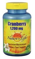 Nature's Life 1200 mg Cranberry Concentrate Tablets Perspective: front
