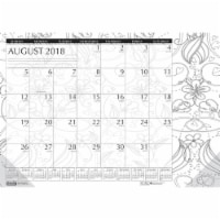 House of Doolittle 1589287 Academic Doodle Desk Pad with Black & White Coloring Section