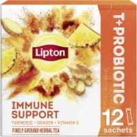 Lipton® T Probiotic Immune Support Finely Ground Herbal Tea with Probiotics Perspective: Main