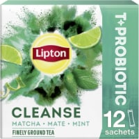 Lipton® T Probiotic Cleanse Matcha Mate Mint Finely Ground Tea with Probiotics Perspective: Main
