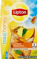 Lipton Mango Pineapple Iced Green Tea Mix Packets 10 Count