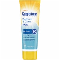 Coppertone Defend & Care Oil Free Face Sunscreen Lotion SPF 50