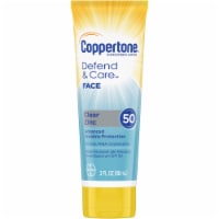 Coppertone Defend & Care Clear Zinc Face Sunscreen Lotion SPF 50 Perspective: Main