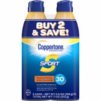 Coppertone Sport Water Resistant Sunscreen Spray Twin Pack SPF 30 Perspective: Main