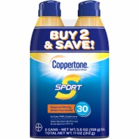 Coppertone Sport Water Resistant Sunscreen Spray Twin Pack SPF 30 Perspective: Main
